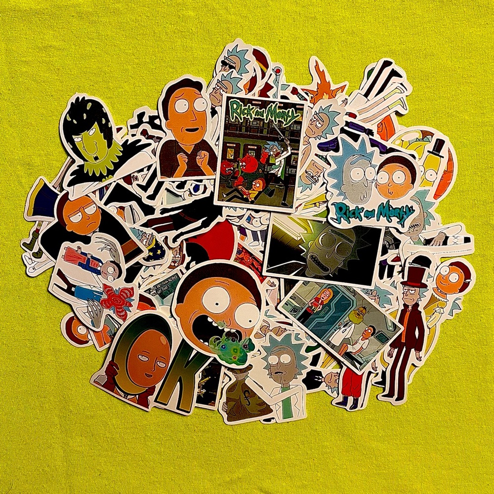 126pc Rick and Morty Stickers Vinyl Stickers Bomb Car Laptop Skateboard Luggage